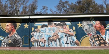 El espectacular mural que inauguró la AFA en Ezeiza (@Argentina)