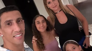 Ángel Di María y su familia.