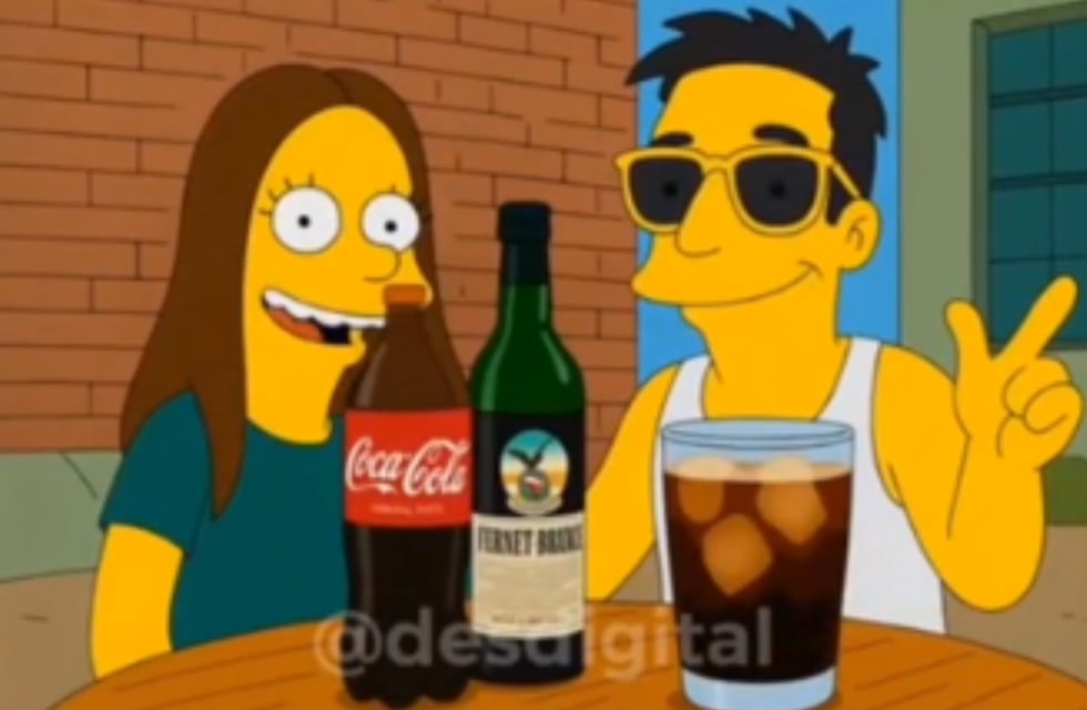 Cómo se vería Córdoba con el estilo de Los Simpson, según la obra de un artista