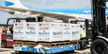 Este viernes llegan más vacunas Sputniv V desde Rusia (Aerolíneas Argentinas)