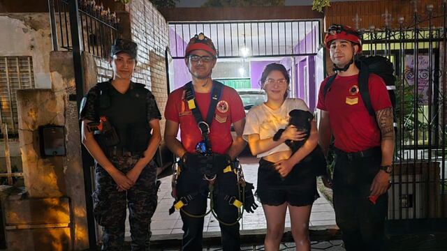 El video con el operativo que terminó con un final feliz para la familia del perrito de cinco meses.