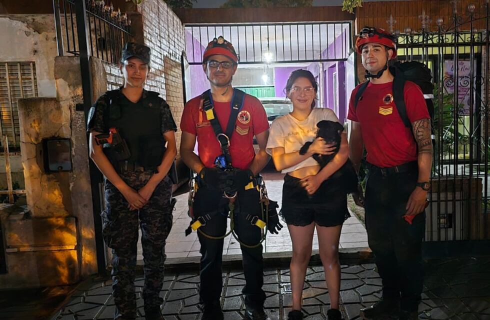 Final feliz: rescataron a un cachorro que cayó en un profundo pozo en Córdoba