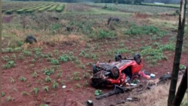 Accidente vial en Panambí dejó a un automovilista herido.
