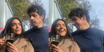 Esteban Lamothe y Ángela Leiva trabajando muy pegados en las grabaciones de "La 1/5-18".