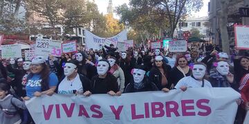 Reclamo en contra de la violencia machista.