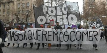 Protesta Polo Obrero. Ignacio Blanco / Los Andes