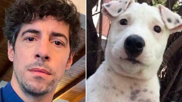 Esteban Lamothe y el perro parecido a él