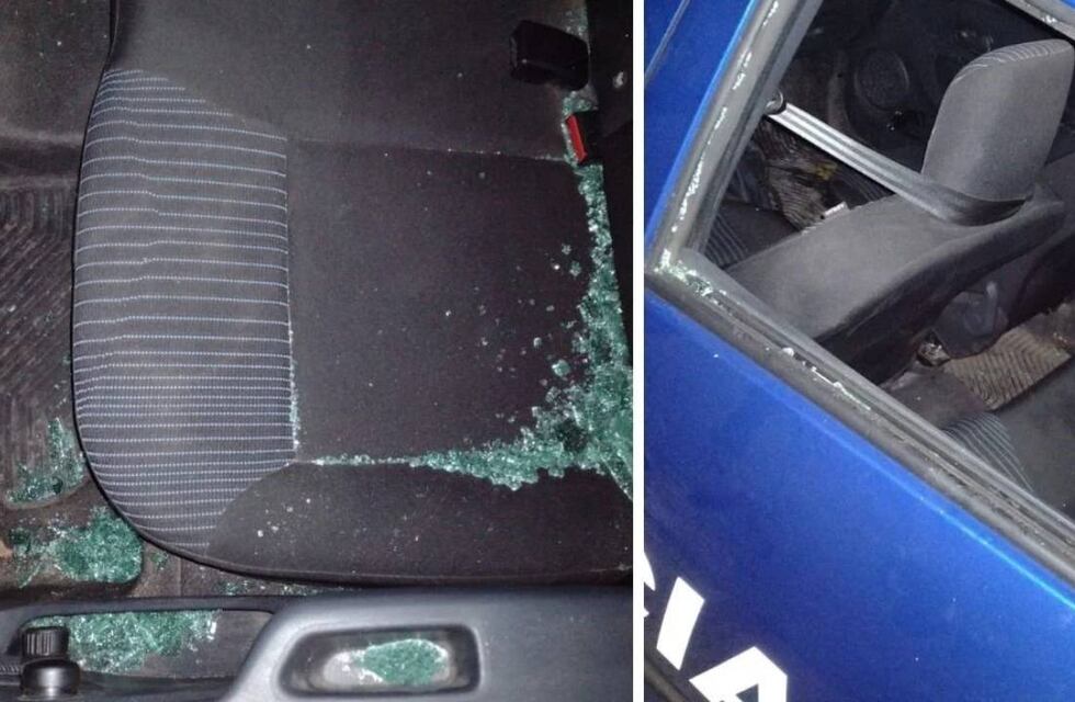 Arrojaban piedrazos a un auto y destruyeron un patrullero