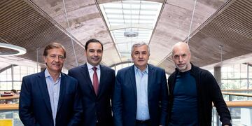 Horacio Rodriguez Larreta, Rodolfo Suarez, Gerando Morales y Valdes. (Archivo)