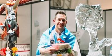 Santiago Nieto es Maestro Heladero, es sanjuanino y formó parte del equipo argentino campeón de la 5ta copa Latinoamericana del Helado Artesanal