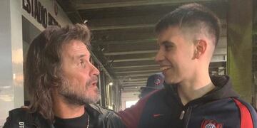Martín Ramón de Arroyito junto al entrenador de San Lorenzo Darío Insúa