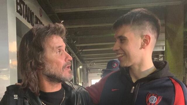 Martín Ramón de Arroyito junto al entrenador de San Lorenzo Darío Insúa