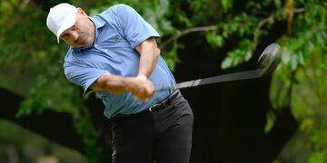 Ángel "el Pato" Cabrera, en su regreso como golfista en el 88º Abierto del Litoral. (Gentileza La Nación)