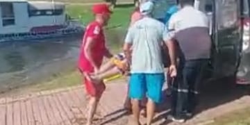 Rescate de un hombre en Embalse.