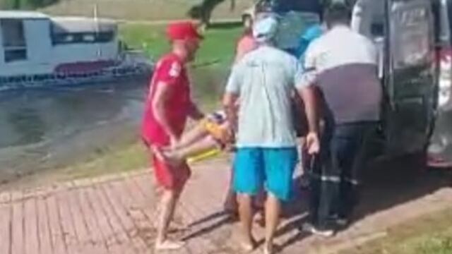 Rescate de un hombre en Embalse.