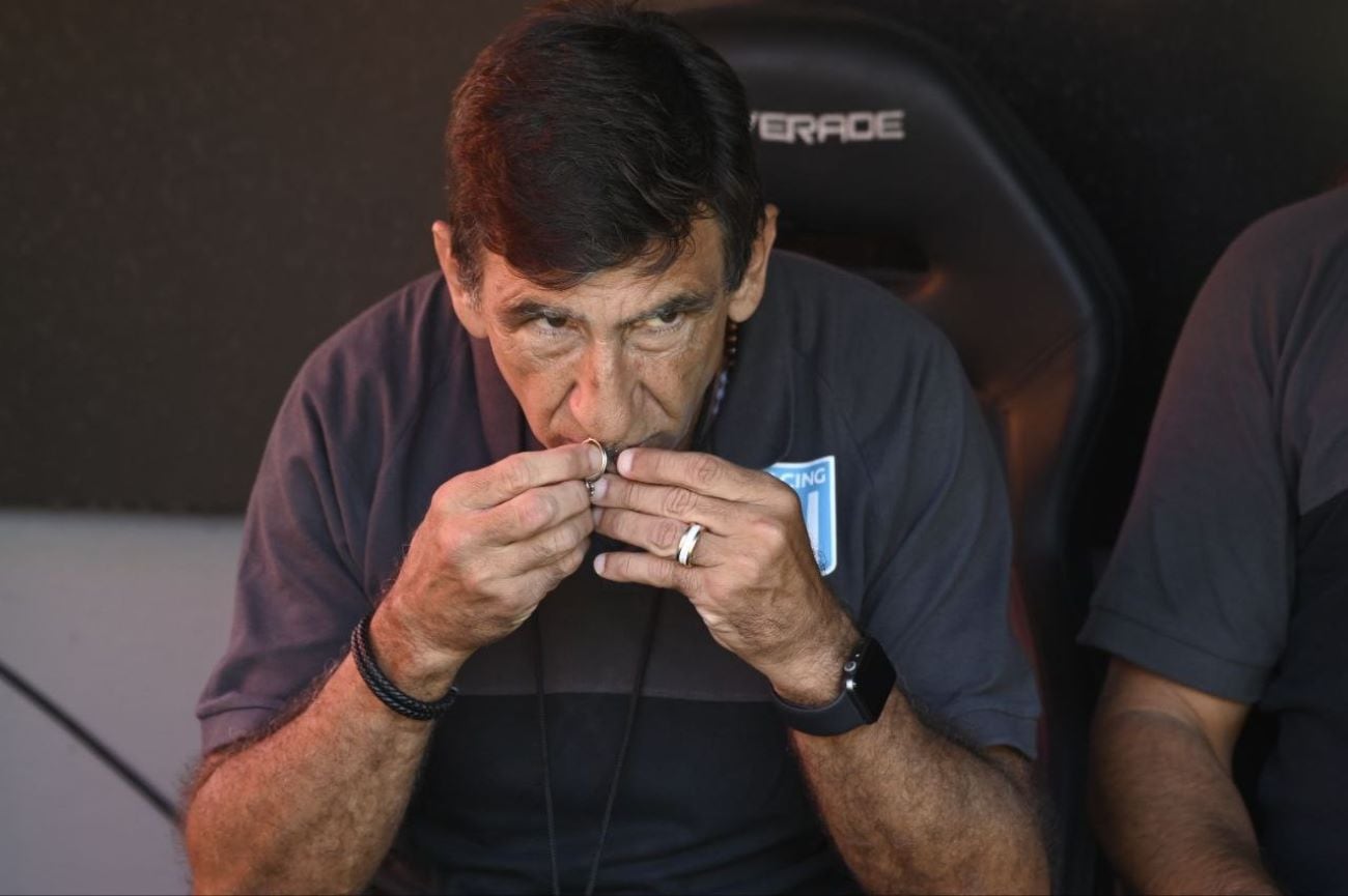 Gustavo Costas habló luego de la victoria por 1-0 de Racing ante Independiente, por la séptima fecha de la Copa de la Liga. (Fotobaires)