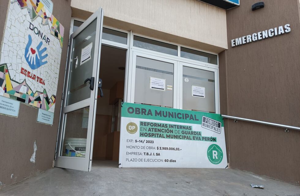 Obras en la Guardia del Hospital Eva Perón