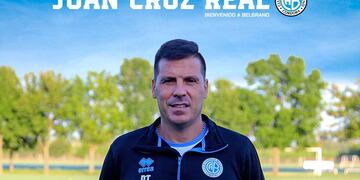 Juan Cruz Real fue anunciado por Belgrano como reemplazo de Guillermo Farré.