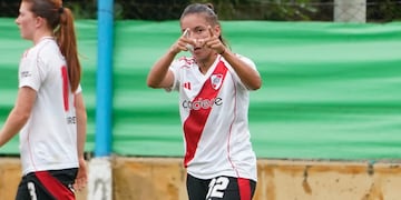 Julieta Romero convirtió un gol en la victoria de River Plate.