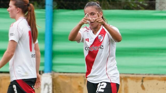 Julieta Romero convirtió un gol en la victoria de River Plate.