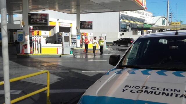 Controles por coronavirus en estaciones de servicio en Rafaela