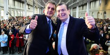 Sergio Massa con Gerardo Zamora, en Santiago del Estero.