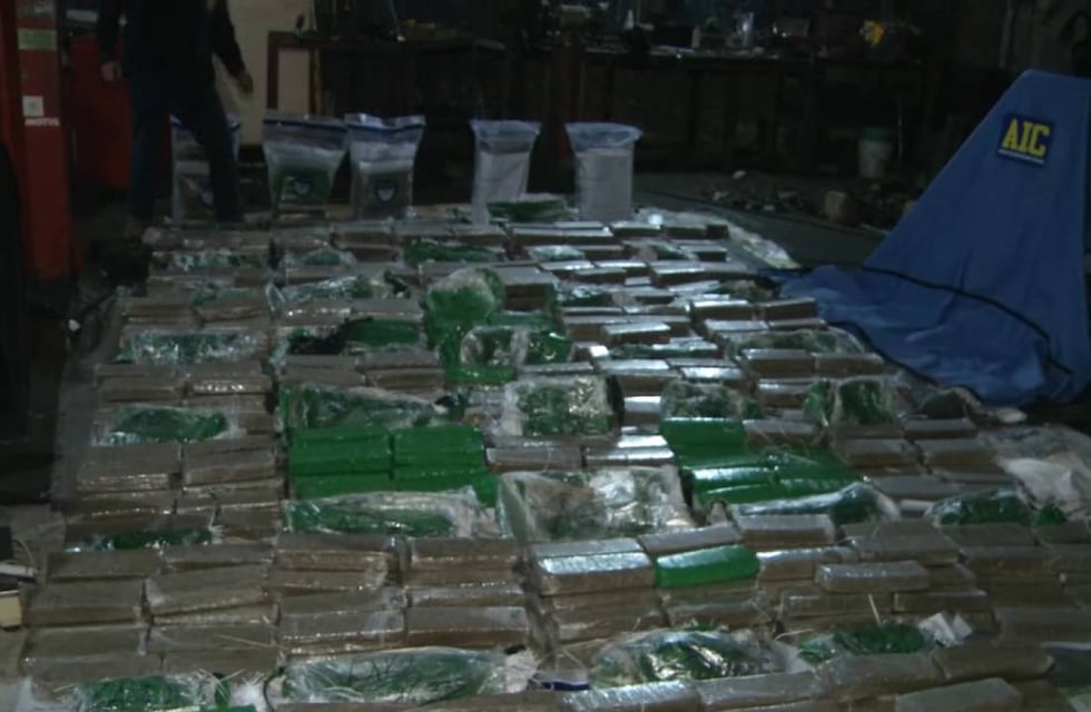 Narcotráfico en Funes: secuestraron 567 kilos de marihuana en un taller mecánico