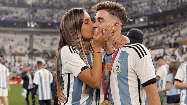Julián Álvarez y Emilia Ferrero. (Foto de Instagram)