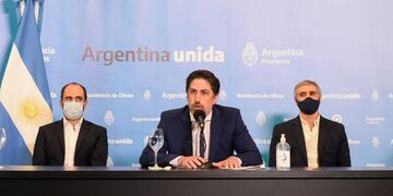 El ministro Nicolás Trotta, tras una reunión del Consejo Federal de Educcación. (Presidencia)