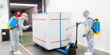 La planta de Canales y Productos Especiales donde se guardan y distribuyen las vacunas contra el Covid-19 (Foto: Andreani)