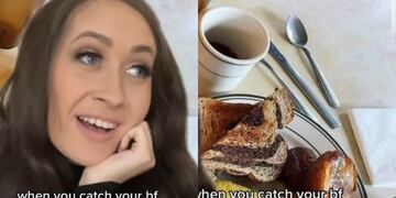 Descubrió que su novio le era infiel por un desayuno