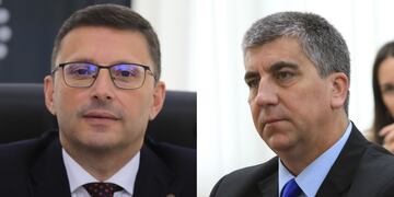 El Presidente del Concejo Municipal, Lisandro Mársico y el Fiscal Regional de Rafaela, Carlos Vottero