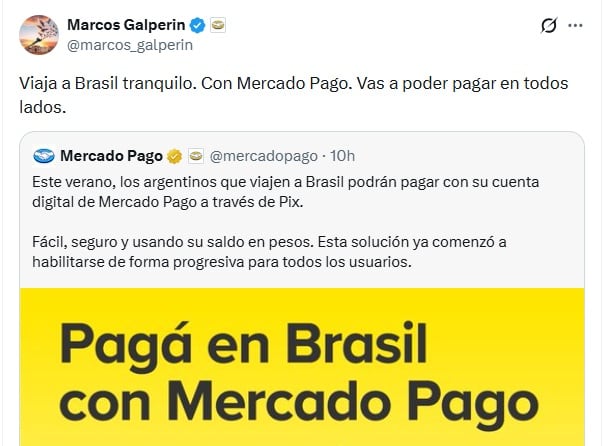 Se podrán pagar con Mercado Pago en Brasil