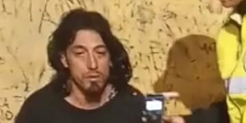 La foto de Facundo Jones Huala detenido en El Bolsón. Foto: Gentileza / El Cordillerano.