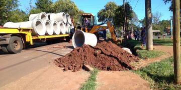 Oberá: trabajan en diferentes obras e intervenciones en varios puntos de la ciudad