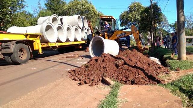 Oberá: trabajan en diferentes obras e intervenciones en varios puntos de la ciudad