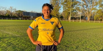 Camila Contreras, la joven que fue convocada para el Seleccionado de Rugby femenino.