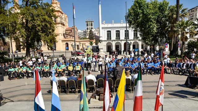La presentación de la Copa América para ciegos, que arranca este domingo. (Gentileza prensa Municipalidad).