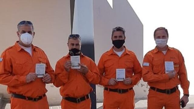 Bomberos de Arroyito recibieron la primer dosis de Aztrazeneca