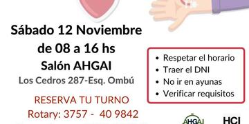 Puerto Iguazú tendrá una nueva jornada de donación de sangre voluntaria.
