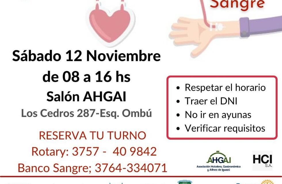 Puerto Iguazú tendrá una nueva jornada de donación de sangre voluntaria