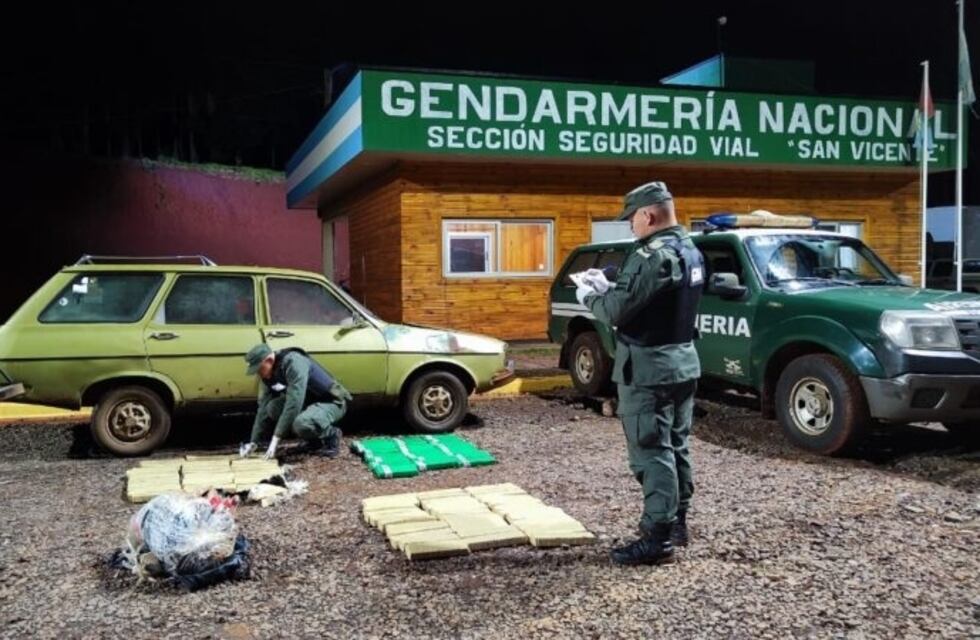 San Vicente: secuestran marihuana de un vehículo que embistió un puesto de control de Gendarmería