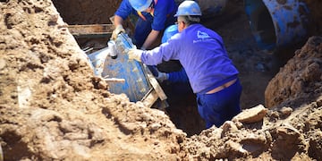 Por obras de Aguas Cordobesas, establecieron un corte de tránsito en Córdoba. (Pedro Castillo / La Voz)