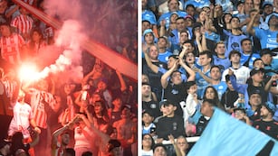 Los hinchas de Instituto y Belgrano, atentos lo que ocurrirá este lunes en Alberdi, sólo con público Celeste (Ramiro Pereyra y Javier Ferreyra / La Voz).