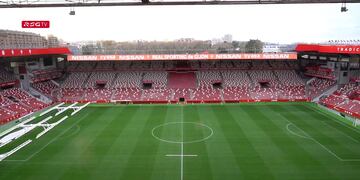 El estadio del Sporting Gijon el 8M.