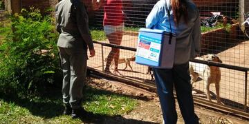 Campaña de vacunación contra el COVID en Puerto Iguazú.