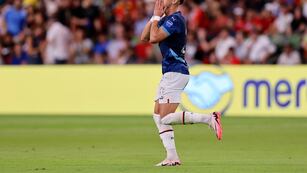 Ramón Sosa: participó de los dos goles de una Paraguay eliminada: sirvió el de Julio Enciso y marcó el restante. (Foto: IG @Albirroja)