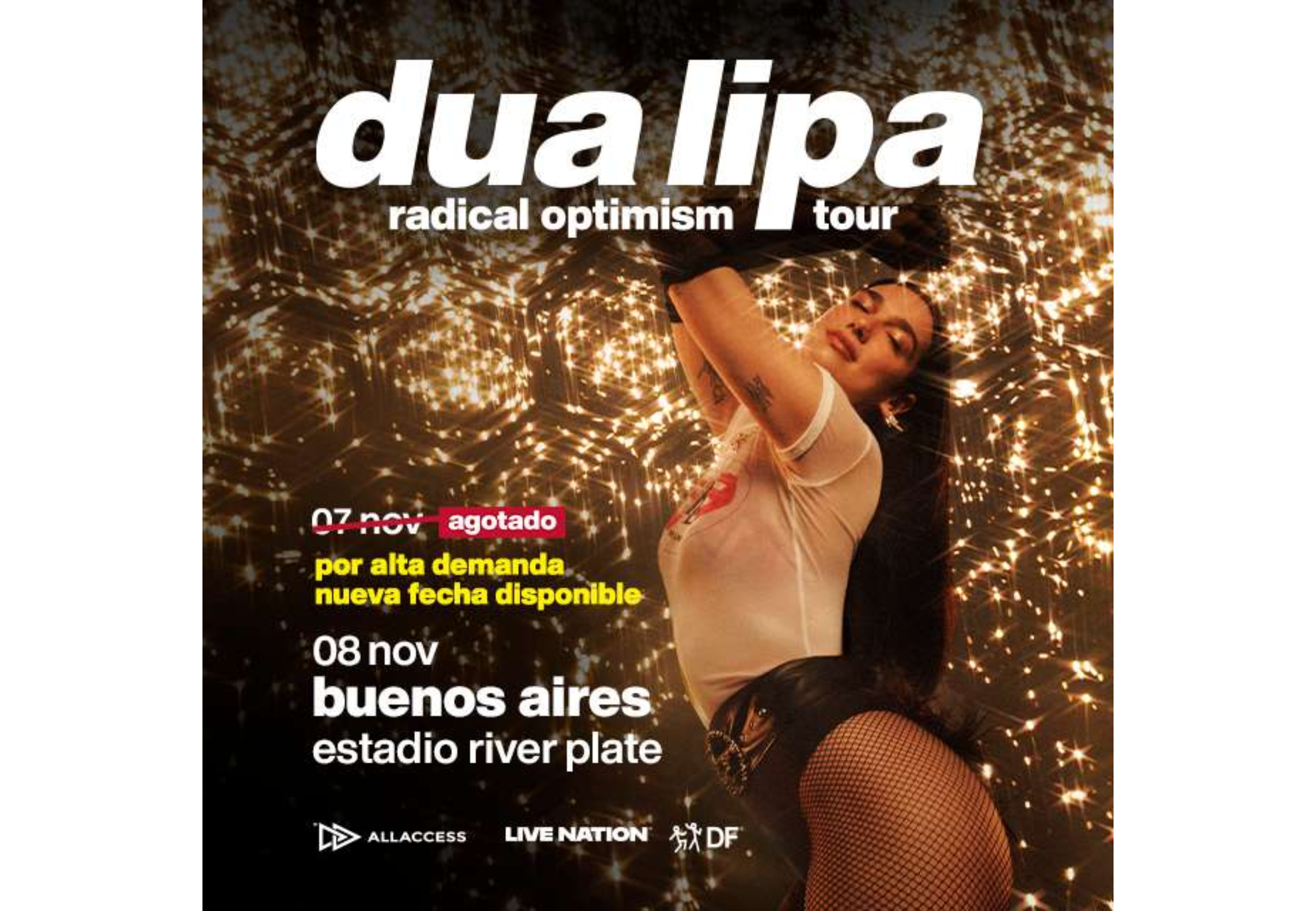 Dua Lipa se prepara para sus shows en Argentina.