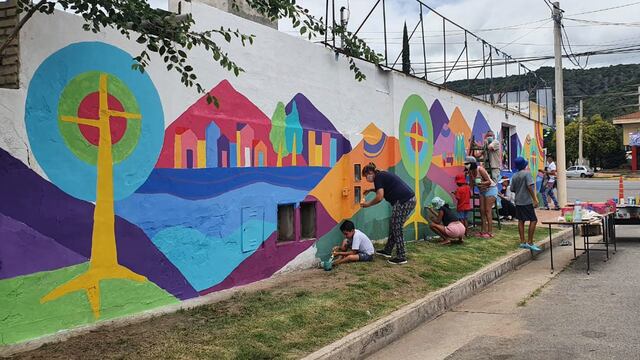 Mural de Mario Lange en Carlos Paz.