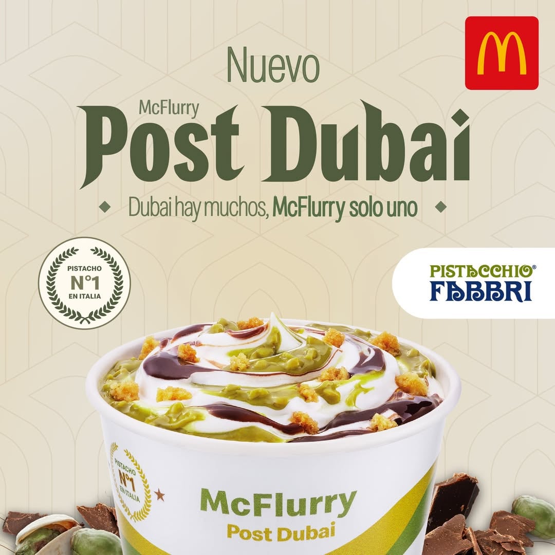 La cadena de comida rápida se subió a la moda del pistacho.